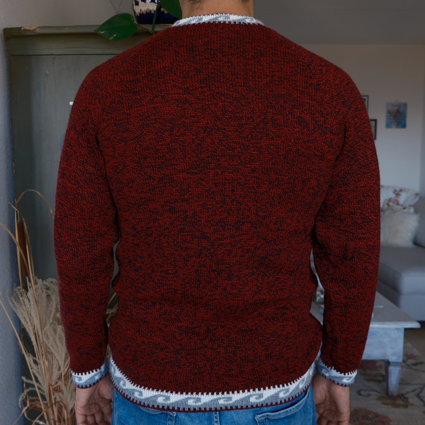 EXKLUSIV Pullover Weinrot