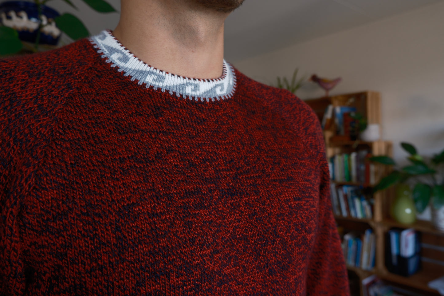 EXKLUSIV Pullover Weinrot