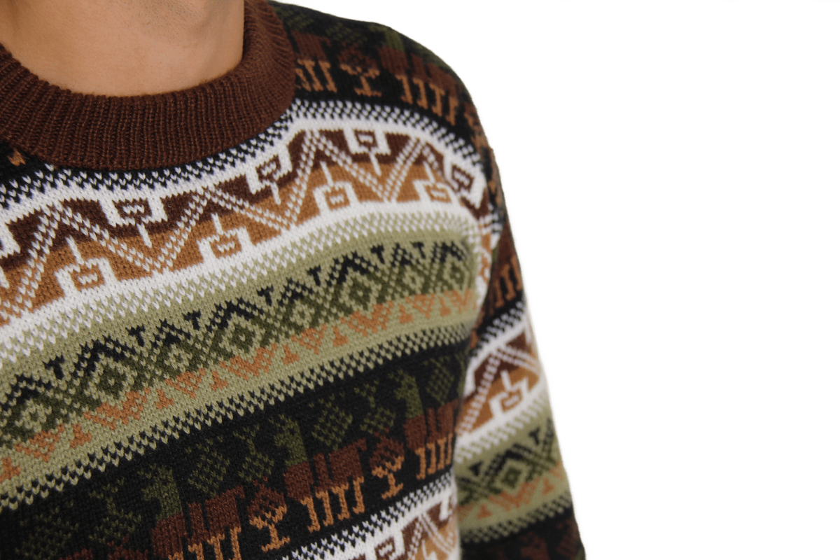 COLORADO Pullover Braun-Grünstich
