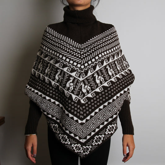 PONCHO Cape Braun (exklusiv)