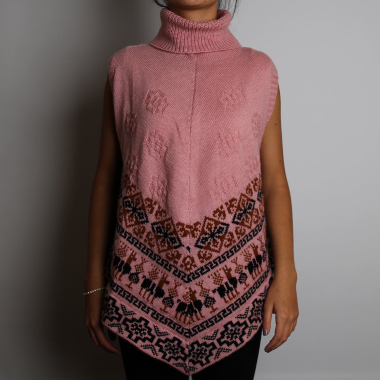 PONCHO Cape ärmellos Rosa (exklusiv)