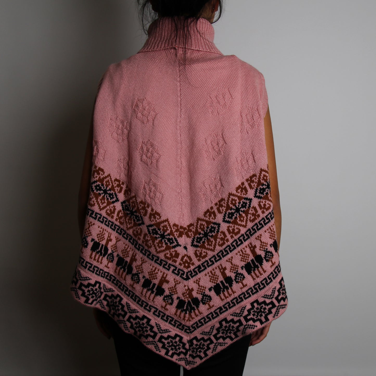 PONCHO Cape ärmellos Rosa (exklusiv)