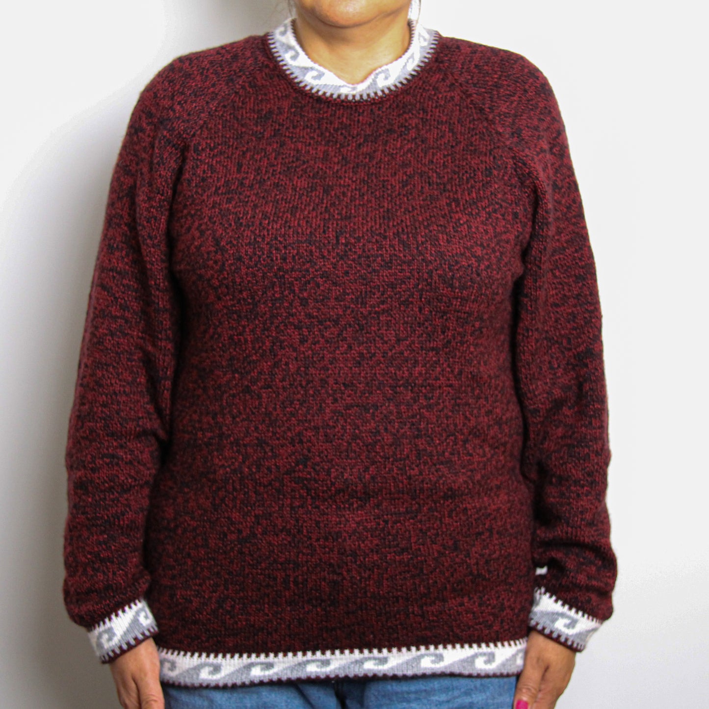 EXKLUSIV Pullover Weinrot