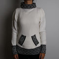 EXKLUSIV Rollkragen Pullover Weiss