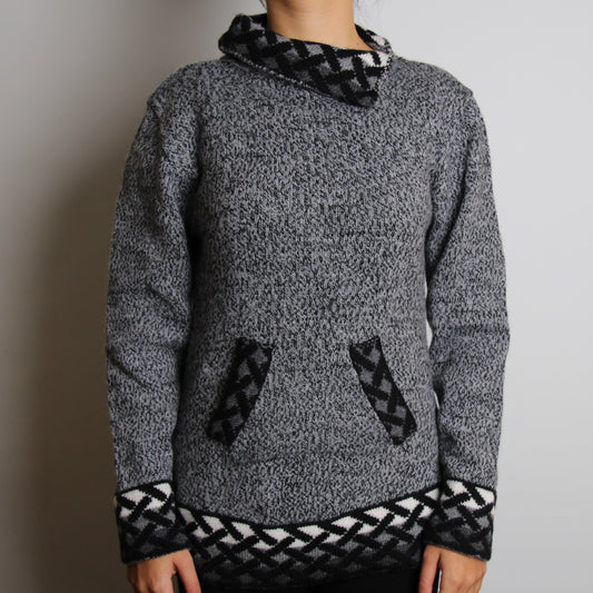 EXKLUSIV Rollkragen Pullover Grau