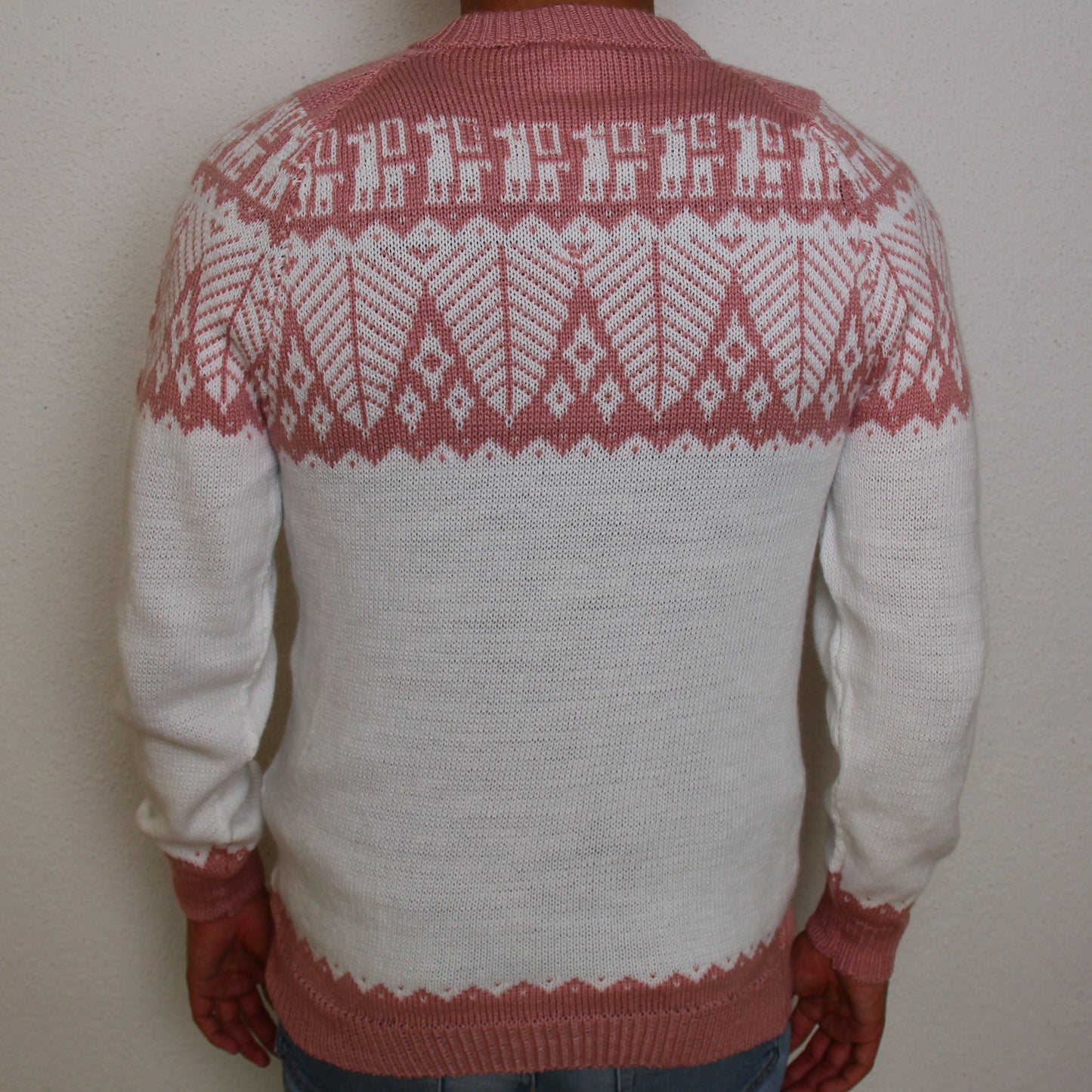 SELVA Pullover Weiss-Rosa (exklusiv)