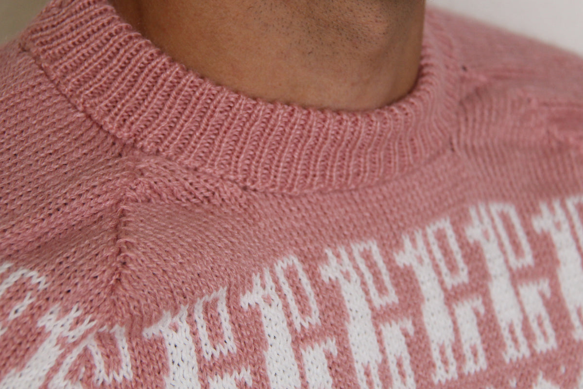 SELVA Pullover Weiss-Rosa