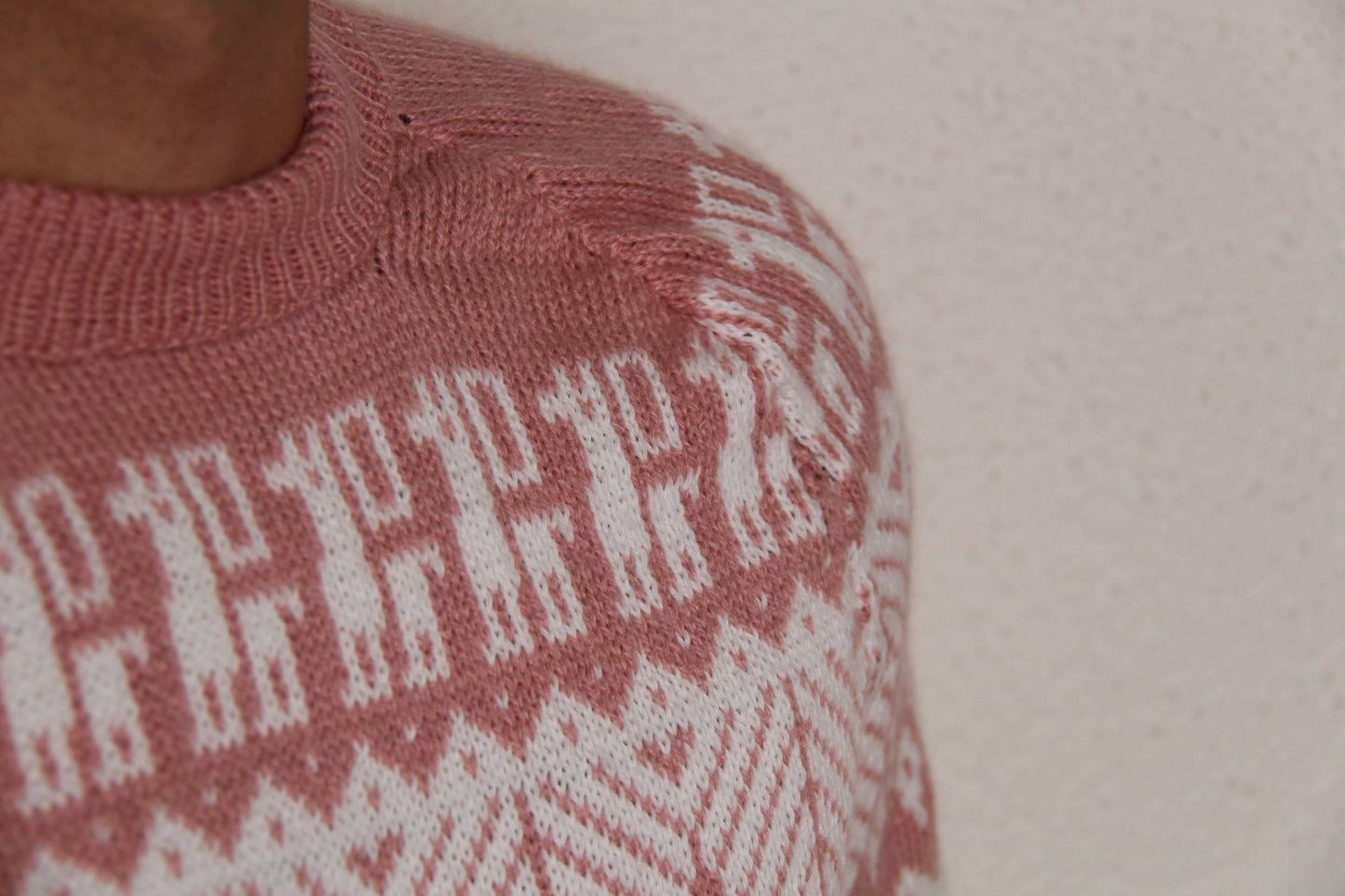 SELVA Pullover Weiss-Rosa (exklusiv)